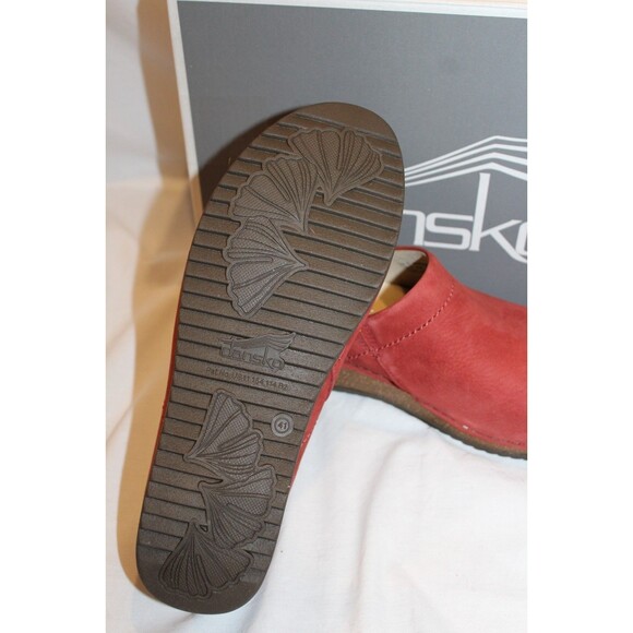 DANSKO WOMEN'S MARIELLA SUEDE MILLED NUBUCK CLOGS CAYENNE NIB EU 41 - Picture 6 of 6